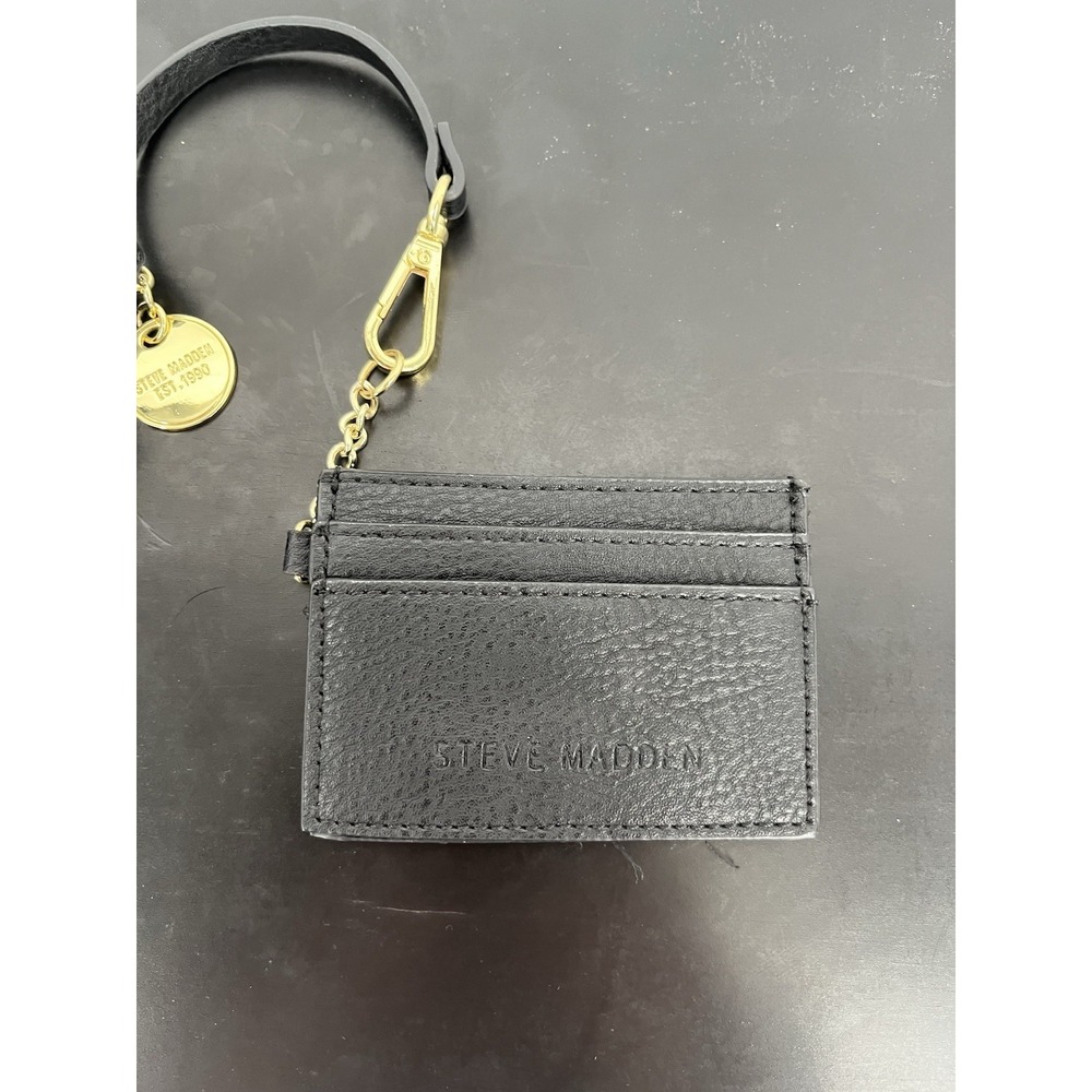 Steve Madden Tassel Clip On and Credit Card Holder Clip On Black - Picture 3 of 5